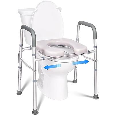 Hotodeal Toilet Seat Risers for Seniors—Heavy Duty Raised Toilet Seat with  Handles