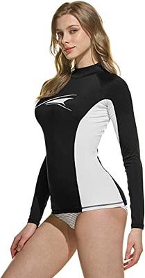 TSLA Women's UPF 50+ Rash Guard Long Sleeve, UV/Sun Protection Swim Shirts,  Water Beach Surf Swim Top, Big Wave Black & White, X-Large - Yahoo Shopping