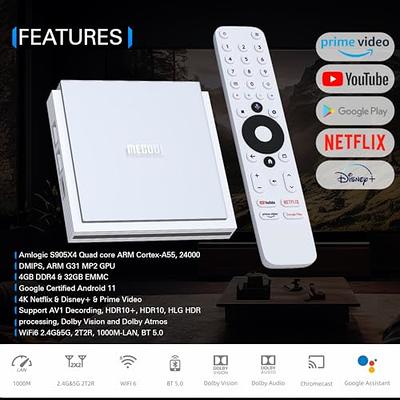 FOREVER GEM Mecool New KM2 Plus-Deluxe Android TV Smart Box - S905X4-B  Quad-Core A55 CPU, AV1 HDR, 4K Netflix  Prime Video Support, Android  11, 4GB RAM 32GB ROM - Yahoo Shopping