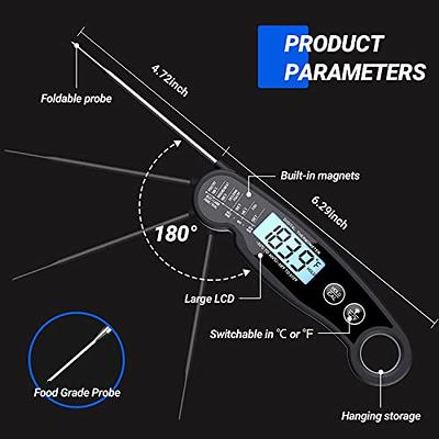 MANVINS Digital Meat Thermometer, Waterproof Instant Read Food Thermometer  for Cooking and Grilling, Kitchen Gadgets with Backlight & Calibration for  Candy, BBQ Grill, Liquids, Beef, Turkey,(DT123-2) - Yahoo Shopping