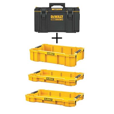 DEWALT TOUGHSYSTEM 2.0 22 in. Medium Tool Box, TOUGHSYSTEM 2.0 Deep Tool  Tray and (2) TOUGHSYSTEM 2.0 Shallow Tool Trays, Black - Yahoo Shopping