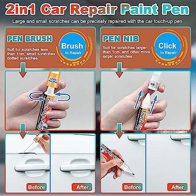 For HYUNDAI PYW POLAR WHITE Touch up paint pen with brush (SCRATCH
