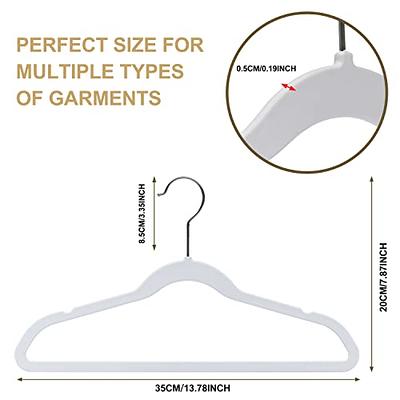 50 Quality Plastic Non Velvet Non-Flocked Thin Compact Hangers