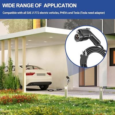 WISSENERGY Level 2 EV Charger 32A 220V-240V 7.7KW EV Charging Station for  Home, 20ft Cable, NEMA 14-50 Plug, Indoor/Outdoor Use, Touch Screen, EVSE