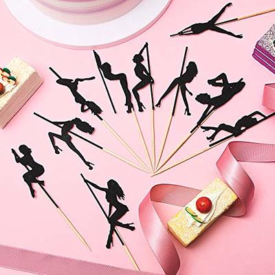 Marsui 10 Pcs Acrylic Minimalist Art Lady Face Cake Topper Girl