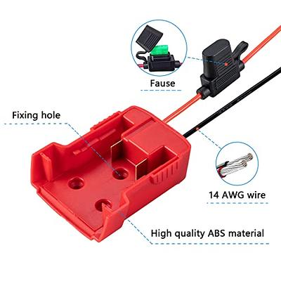 Power Wheel Adapter with Fuse&Switch,Secure Battery Adapter for  Black+Decker 20V MAX Lithium Battery,with 12 Gauge Wire,Good Power  Convertor for DIY
