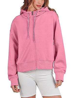 Caracilia Women's Oversized Zip Up Hoodies Sweatshirts Y2K Clothes