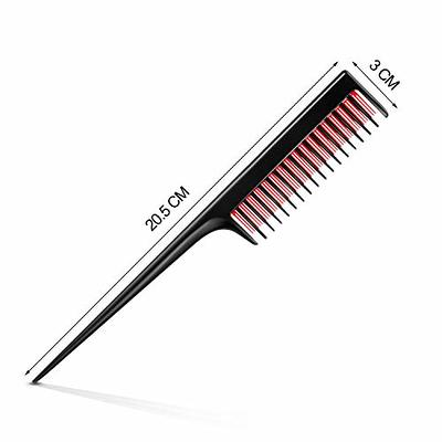 10 Pieces Hair Styling Comb Set Teasing Hair Brush Triple Teasing Comb Rat  Tail Combs Edge