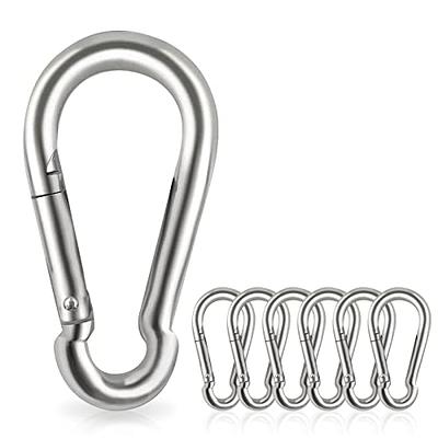 Acquwistach Carabiner Clips 6 Pack 3.15 Stainless Steel Spring Snap Hook  Carabiner Heavy Duty - 304 Premium Stainless Steel Carabiner Clips for  Hanging, Gym, Camping and More - Yahoo Shopping