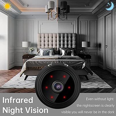 Mini Wireless WiFi Camera HD 1080P Home Security Cameras with Feed Covert  Baby Nanny Cam with Cell Phone App Tiny Smart Pet Dog Cameras with Night
