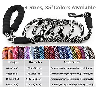 Braided Dog Leash Heavy Duty Nylon Training Walking Thick Rope