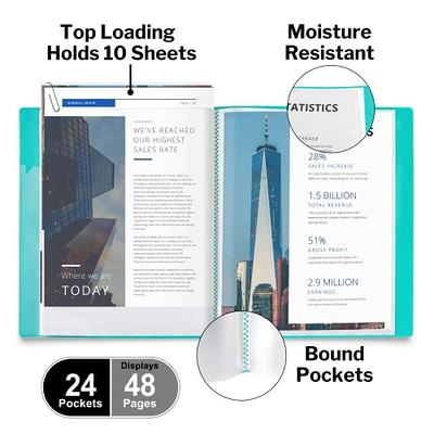 Dunwell Binder with Plastic Sleeves 24-Pocket - Presentation Book