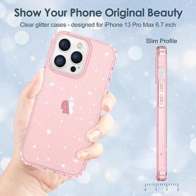  JJGoo Compatible with iPhone 13 Case, Clear Glitter
