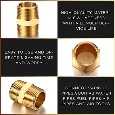Hooshing 2PCS Brass Pipe Fitting 3/4 NPT Female to 1/2 NPT Male Reducer  Adapter Fittings