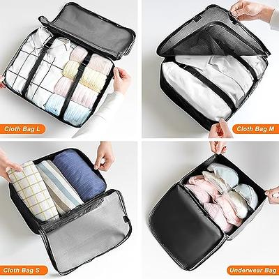 8 Pcs Luggage Organizer Set Travel Cube Bags Storage Clothes Packing  Accessories