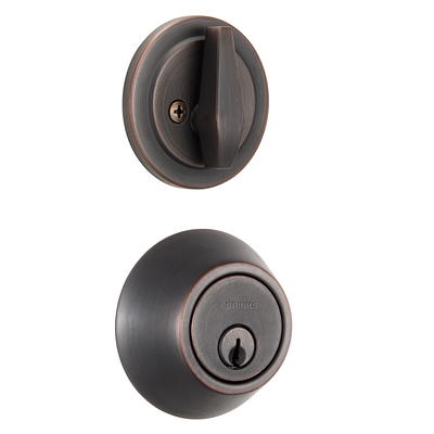 Brinks, Keyed Entry, Tulip Style Doorknob, Antique Brass Finish