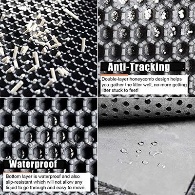 Cat Litter Mat, Kitty Litter Trapping Mat, Honeycomb Double Layer Mats, No  Phthalate, Urine Waterproof, Easy Clean, Scatter Control, Catcher Litter