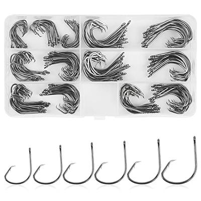 50pcs Wide Gap Fishing Hook Worm Hook High Carbon Steel Jig