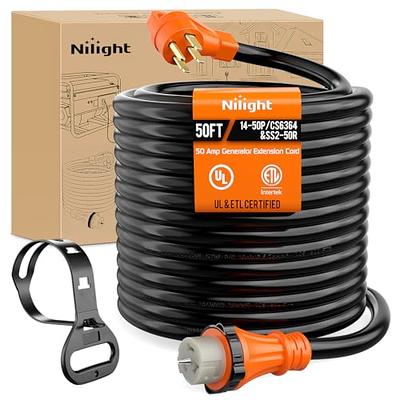 RVPLAN 50 Amp 25 Foot RV Extension Cord, 14-50P to SS2-50R Heavy