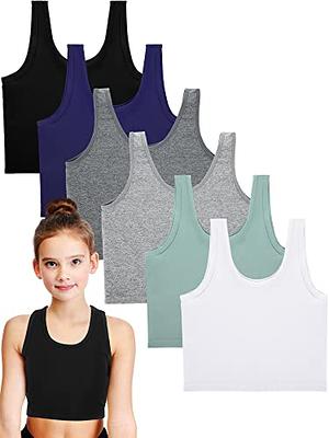 3 Pieces Girls Dance Tank Top Sleeveless Racerback Camisole Undershirts  Girl Dancewear for Ballet Dance