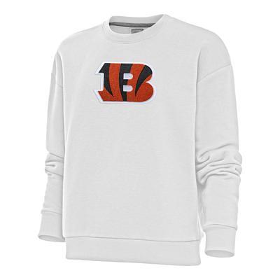 Men's Antigua White Cincinnati Bengals Logo Victory Pullover Hoodie