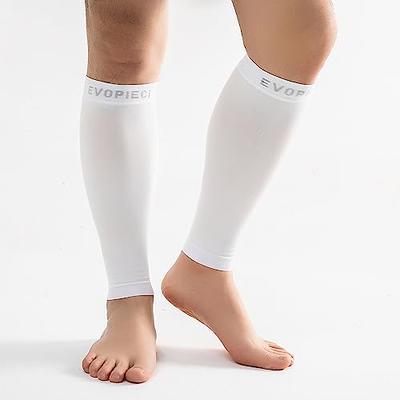 EVOPLECI 20-30mmHg Black Calf Compression Sleeve Men and Women Wide Calf  Sleeve Brace Compression Socks for Leg Support Shin Splint Pain Relief ( White, Medium) - Yahoo Shopping