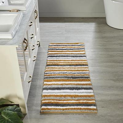 Better Trends Lilly Crochet Collection 20 in. x 20 in. Gray 100% Cotton Contour Bath Rug