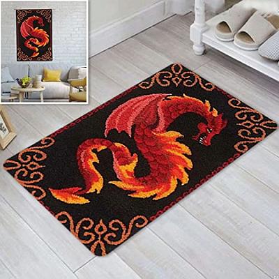 Tapestry Latch Hook Kits With Printed Canvas Latch Hook Rug Kits for Adults  Crochet Carpet Christmas