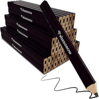 Rise & Grow 50 Set, Black Carpenters Pencils Bulk 7” – HB Lead Flat  Construction Pencils for Men and Women - Woodworking Pencils for Marking  Wood, Concrete and Plastic (Black) - Yahoo Shopping