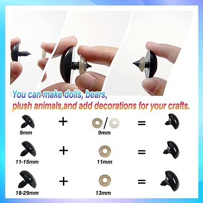 TOAOB 114pcs Safety Noses for Amigurumis Plastic Animal Safety Noses with  Washers 9mm 11mm 15mm 18mm 20mm 23mm 26mm 29mm Doll Crochet Noses for Craft  Doll Plush Animals Bear Accessories - Yahoo
