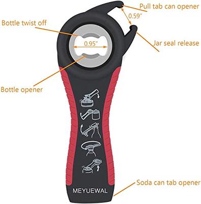 Jar Opener Bottle Opener for Weak Hands, 4&5 in 1 Multifunctional