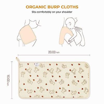 Looxii Muslin Burp Cloths 100% Cotton Muslin Cloths Large 20''x10'' Extra  Soft and Absorbent 6 Pack Baby Burping Cloth (White