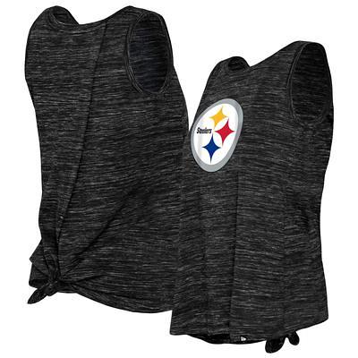 Women's New Era Black Pittsburgh Steelers Tie Dye Fleece Full-Zip Hoodie