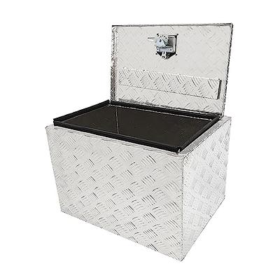 BANLICALI Underbody Tool Boxes, 24 Inch Aluminum Diamond Plate Tool Box  with T-Handle Lock and Keys, Heavy Duty Square Flatbed Tool Box Storage  Organizer Chest for Truck RV Trailer Silver - Yahoo Shopping