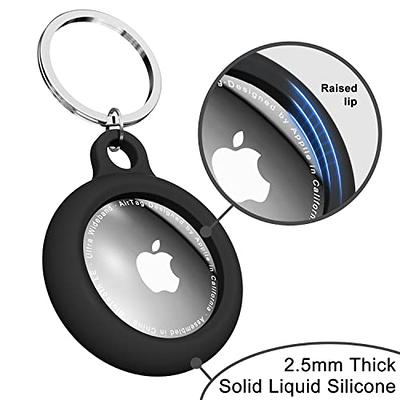 SUPFINE 4 Pack for Airtag Holder Waterproof & Airtag Keychain Leather, Air  tag Case Protective Tracker with Loop Key Ring for Apple Airtags, Airtag