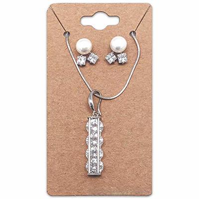 Uonlytech 90 Pcs Earrings Display Card Earring Tags Bracelet Holder Cards  Jewelry Holder Cards Ear Stud Card Fine Jewelry Necklace Cards for Selling