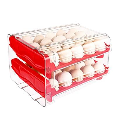 Container Store Pasta Storage Large Capacity Egg Holder for Refrigerator Egg Fresh Storage Box for Fridge Egg Storage Container Organizer Clear