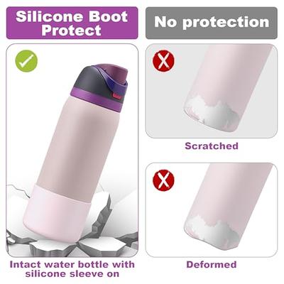 Owala FreeSip Insulated Stainless Steel Water Bottle with Straw & Silicone  Water Bottle Boot, Anti-Slip Protective Sleeve Cover for 32-oz FreeSip