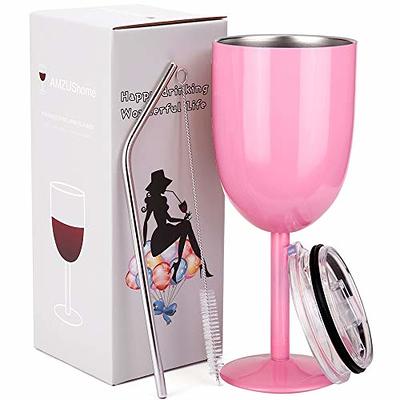 AMZUShome Stainless Steel Wine Glasses Cups.Double Walled Vacuum Insulated  Wine Tumbler With Lid and Straw.Friendship,Christmas,Birthday Gifts for  Women Men Friends Dad Mom(10oz Light Pink) - Yahoo Shopping