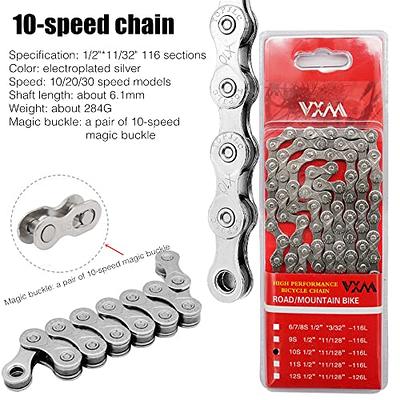 Bike Chain 1/2 x 11/128 116 Links 10 Speed Bicycle Chain,Bike Chains MTN  BTX MTB Mountain Bike Road,10-Speed Chain - Yahoo Shopping