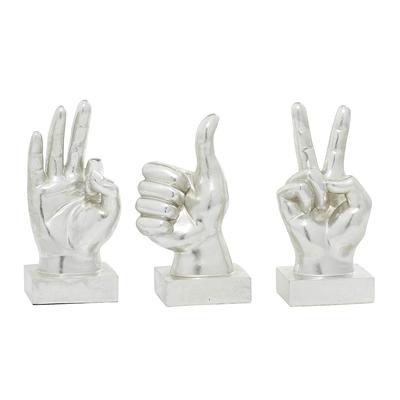 Hand Statue Resin Hand Gesture Sculptures Peace OK Thumbs Up Hand