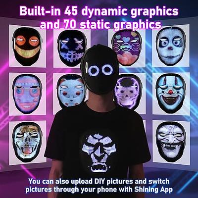  Led Mask With Face Transforming -Bluetooth App