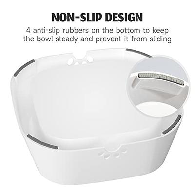 ELS PET Dog Bowl No Spill Pet Water Bowl No Drip Slow Water Feeder Cat Pet  Water Dispenser 35oz/1L Travel