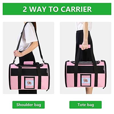 FluffyBaby Pet Carrier for Medium to Large Cats and Small Dogs,  Accommodates Dog Carrier Weighing up to 18 lbs, Soft Sided Foldable Soft  cat Carrier