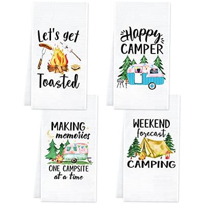 6 Pcs Camper Dish Towels Camping Kitchen Towels Funny Sayings Happy Camper  Towels 16 x 24 Inches Kitchen Hand Towels Housewarming Farmhouse Gift  Camping Accessories for RV Campers - Yahoo Shopping