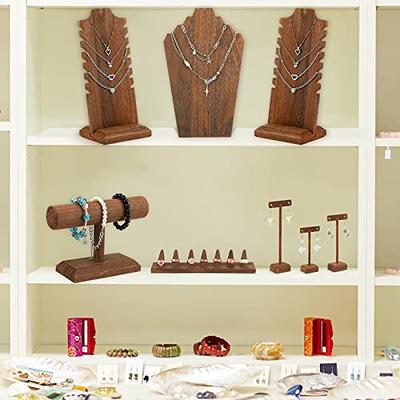  Ikee Design Wooden Jewelry Display Rack with 20