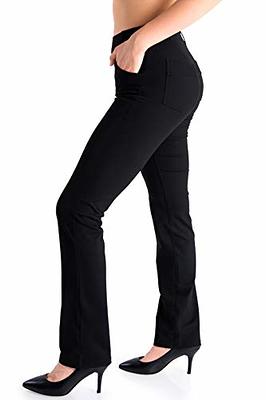 Tapata Women's 28''/30''/32''/34'' Stretchy Bootcut Dress Pants with  Pockets Tall, Petite, Regular for Office Work Business : :  Clothing