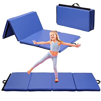 Sunoutife Gymnastics Mat, 3'x6'x2'' Folding Kids' Gymnastics Tumbling Mat  with Carrying Handles for Home Gym Exercise & Play - Yahoo Shopping