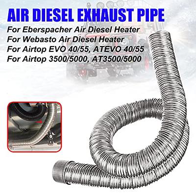  1Pack Inner Diameter 22mm/24mm Dual-layer Car Heater Exhaust  Pipe Air Diesel Parking Heater Exhaust Hose Line For Webasto Eberspacher  With Camps : Automotive