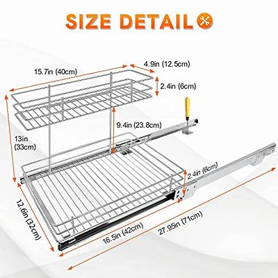 WelFurGeer Pull Out Cabinet Organizer, Pull Out Drawers for Kitchen Cabinets, Cabinet Organizers and Storage, Slide Out Cabinet Organizer for